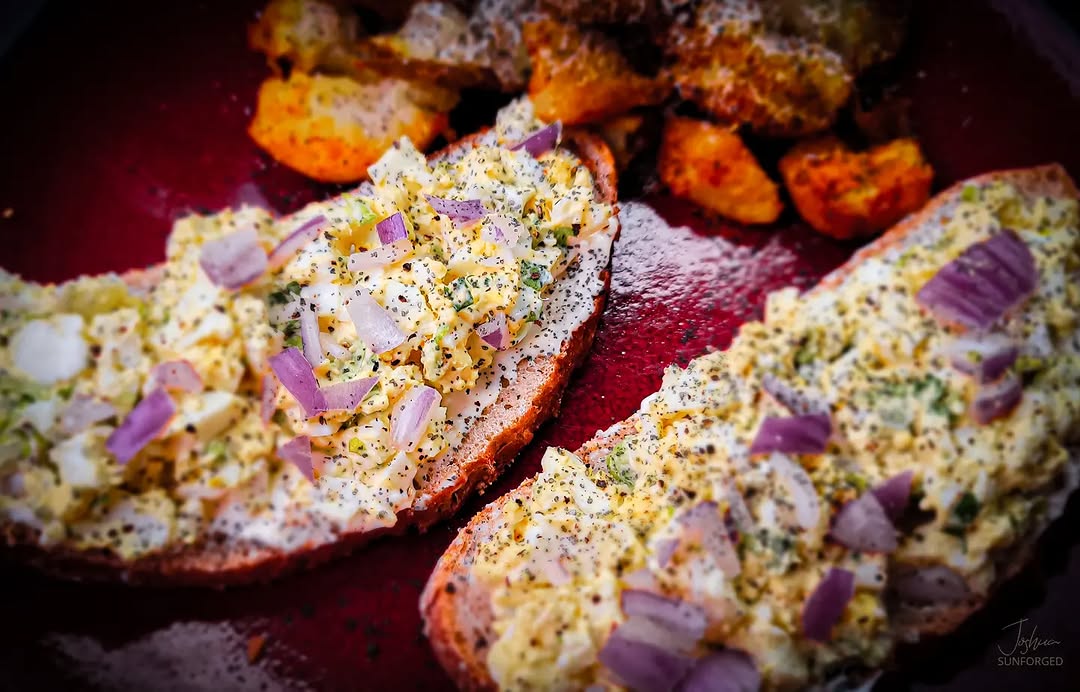 Rustic Egg Salad on Peasant Bread